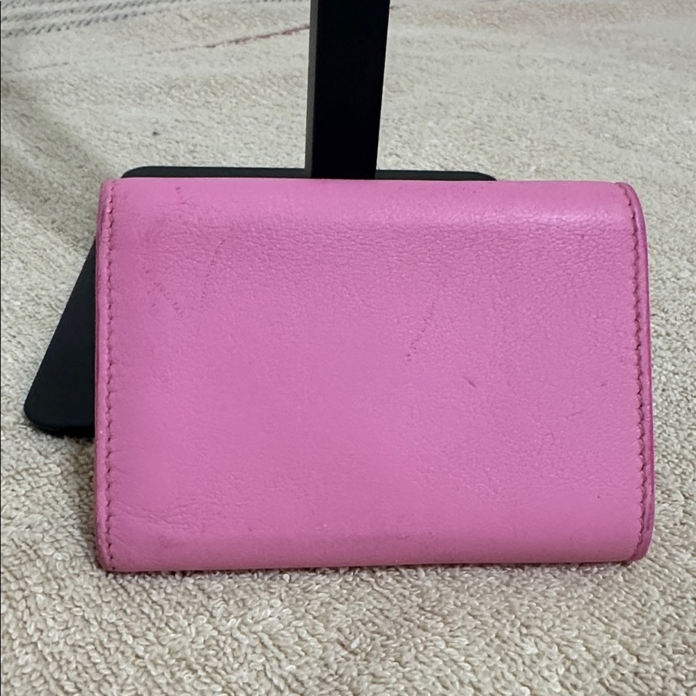 Balenciaga Pink Tri-Fold Compact Wallet - Picture 3 of 12